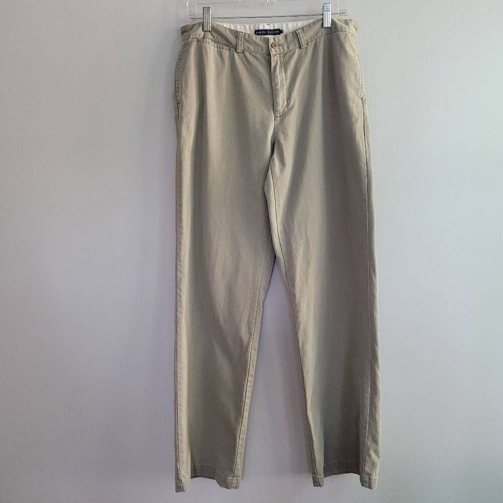 Ralph Lauren 100% cotton size 10 khaki classic chino pants preppy academia‎